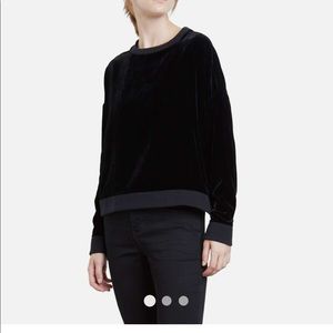 Kenneth Cole Crushed Velvet Sweatshirt Black